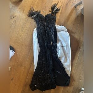 Sherri Hill Black Sequin Prom Dress